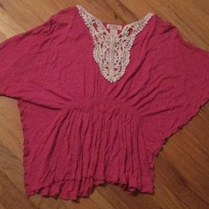 Pink and white blouse soft